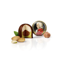 Reber Mozart kugler - 5 poser af 5 slik i juleudgaven - Autentiske Reber Mozart kugler, lavet af mørk chokolade, marcipan og nougat