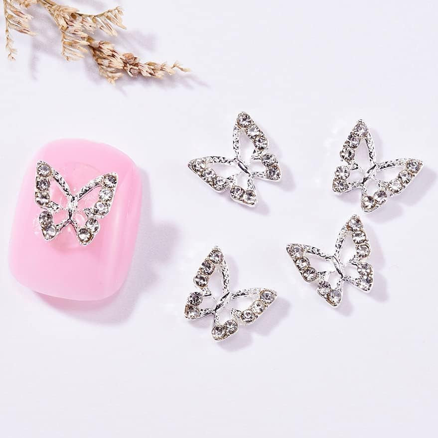 10 piese aliaj fluture unghii farmece metalice Nail Art pandantiv pietre pentru diamante unghii pietre prețioase unghii bijuterii arta decorațiuni Nail Art bijuterii confecționare