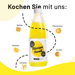Flydende æggehvidemærke - 6x1 kg 100% naturlige proteiner