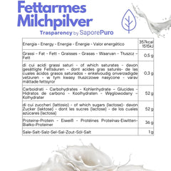 SaporePuro Skummetmælk 1 kg - Højopløselighed Glutenfri