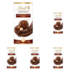 Lindt Creation Hazelnut De Luxe Bar - Mørk chokolade med sprøde hasselnødder i cremet fyld
