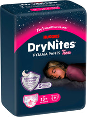 Huggies DryNites nattesengevædningsbleer til piger 13-ca. 17 år (48-60 kg) 27 Count (3x9) Månedlig pakke trussebleer