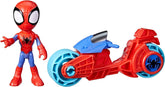 SPIDEY and HIS AMAZING FRIENDS Marvel Spidey figura cu motocicleta, jucărie pentru băieți și fete cu vârsta de 3 ani și peste Action figures Naty Shop Titlu implicit