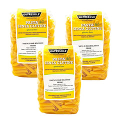 - Pasta di Mais Giallo Biologica Italiana Glutenfri, Formato Penne - glutenfri pasta, 100% farina di mais giallo økologisk, vegansk, confezione da 3 pacchi på 350 g