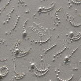 JMEOWIO 3D Nagelsticker Perlenlinie Nail Art Sticker Selbstklebend Nagelaufkleber 5D Stereoskopisch Dekoration Nageldesign Zubehör 1 Blatt