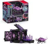 SCHLEICH ELDRADOR Creatures | Battle CAVE Schattenassel 42675 | Set aus ELDRADOR Battle Cave mit Monster und Schattenkristall | Battle Caves zur Arena stapelbar | Spielzeug ab 7 Jahren | 34 Teile