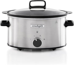 Slow cooker Crockpot,| 3,5 liter (3-4 personer), beholder til bruning af kød og grøntsager, rustfrit stål Slow Cooker Naty Shop Standardtitel