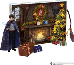 HARRY POTTER Gryffindor adventskalender - 24 historier, magiske overraskelser, Hogwarts fællesrum, naturtro ansigt, for fans fra 6 år og opefter, HND80 Naty Shop Dolls