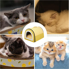 Katzenhöhle | Katzenhaus für Draußen Winterfest | Katzenhöhle Outdoor für Katzen | Katzenbett Höhle Katzenhaus Mit Abnehmbarem Waschbarem Matte | Wasserdichtes Wetterfestes Katzenbett Innen Draußen