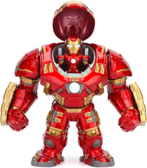 Jada Toys Marvel Figur Hulkbuster & Ironman, Åben og lukket hjelm, Samlefigurer, Sæt, Die-Cast, Rød, Størrelse: 6 tommer Hulkbuster & 2 tommer Ironman Actionfigurer Naty Shop
