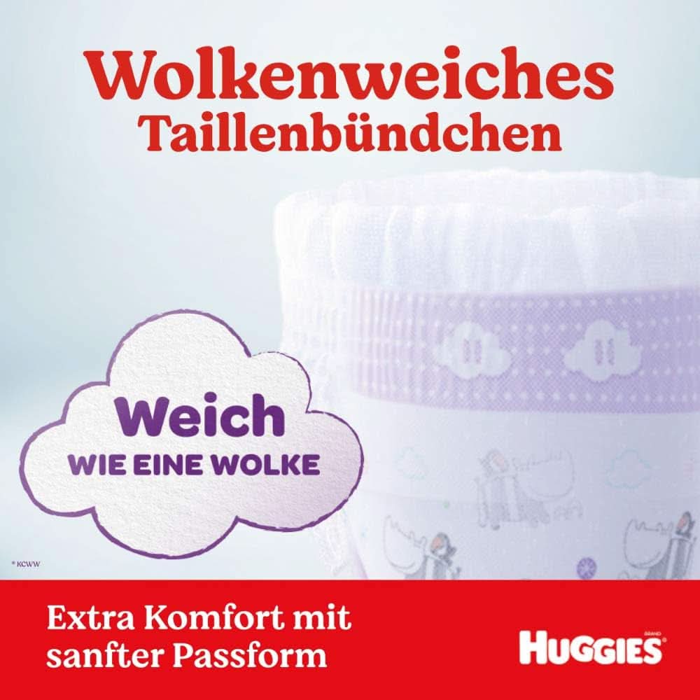 Huggies Ultra Comfort Pants mărimea 4, 9 - 14 kg, Pentru copii activi, Cu indicator de umezeală și tehnologie cloud waistband, 144 scutece Mama si Copilul Naty Shop