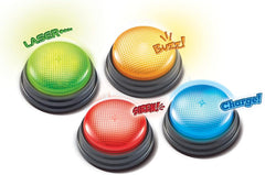Learning Resources Light & Sound Buzzer jocuri educaționale de la 3 ani Jucărie de întrebări pentru copii cu 4 sunete diferite pentru serile de jocuri și sălile de clasă Jucarii Bebe Naty Shop