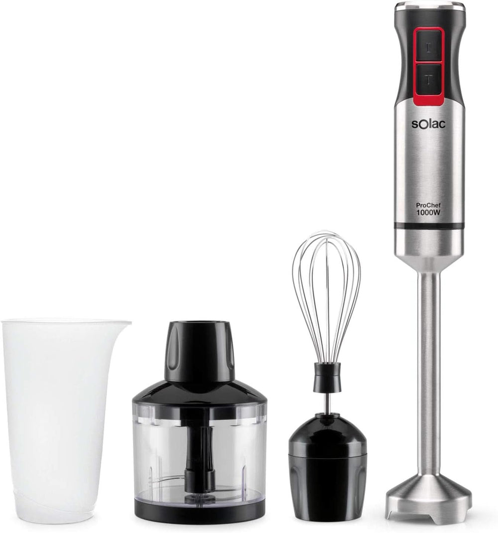 Pro Chef 1000 Standmixer, W, Edelstahl Køkken Naty Shop 1000W | 3 tilbehør