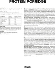 Komplet proteinhavregryn, bulk, havregryn med højt proteinindhold, valle, fiberrigt, proteingrød, uden smag, 1 kg