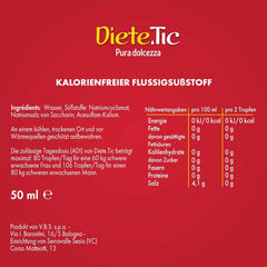 Kaloriefrit flydende sødemiddel, spraystørrelse 3 x 50 ml (1 dråbe MAXI = 1 tsk sukker), glutenfri, konserveringsmiddelfri og aspartamfri, ideel til desserter, drinks og yoghurt