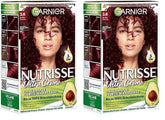 Garnier Nutrisse Permanent Care Hair Colour cu uleiuri hrănitoare din fructe, fixare 8 săptămâni, Ultra Crème Tint, 036 Black Cherry (pachet de 2) Vopsea pentru par Naty Shop Titlu implicit