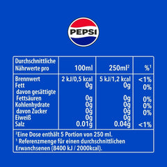 Pepsi Cola, Original, sæt 6 x 1,25 liter Alkoholfri drikkevarer Naty Shop