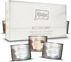 MjAMjAM - Hrană umedă premium pentru pisici - cutie delicioasă, pachet de 12 (12 x 200 g), fără cereale cu carne suplimentară