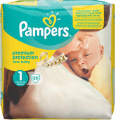Pampers New Baby str. 1 Nyfødt 2-5 kg Transportpakke, pakke med 4 (4 x 23 stk.)