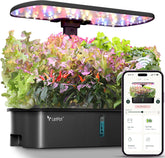 LPH-Air Hydroponic Grow Systems Kits WiFi Styret af App 24W Smart Indoor Garden Grow Light Full Spectrum 10 Kapsler Plantekasse Indendørs Havearbejde Gavesæt