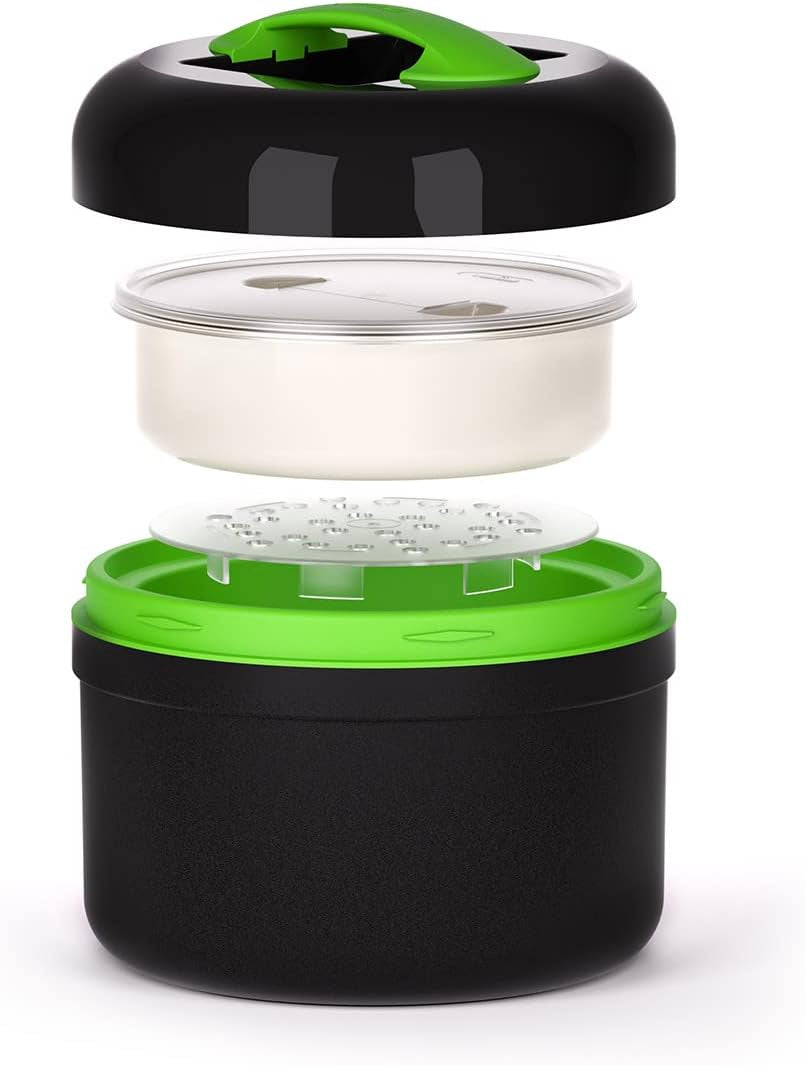 VALHERMFOOD25-03 Pro Term Lunchbox 2.5 l Colorat - Gris/Vert Cutii depozitare alimente Naty Shop