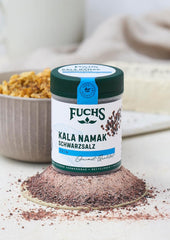 Fuchs Gewürze - Kala Namak - Schwarzsalz - Gewürzsalz für veganes Rührei - naturlige ingredienser - 100 g i wiederverwendbarer, genbrugsbarer Dosis