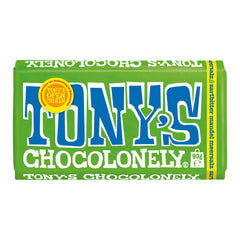 Tony's Chocolonely - Mørk chokolade med mandler og havsalt 90g
