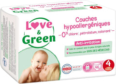 Love & Green, klorfri bleer, pakke til 1 måned, str. 4 Mother and Child Naty Shop