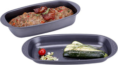 Chg 9942-04 Bratenform Mit Deckel, Antihaftbeschichte, Antracit-Metallic, 37 X 20 X 7 Cm Bageforme og plader Naty Shop