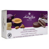 Blomme på Madeira – 220g – Marcipanspecialitet med frugt og alkohol – 8 mørk chokolademønter med blommegele og Madeiravin – Gaveidé