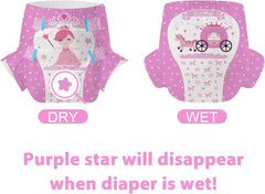 CutiePlusU voksenbleer, 10 stykker, engangsinkontinenstrusser med lagen til kvinder og mænd, maksimal absorptionsevne natten over - lille prinsesse (stor størrelse 94-119 cm)