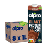 Alpro Proteindrink Chokolade Soja 8x1L - Vegetabilsk Protein