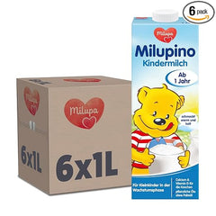 Milupino babymælk drikkeklar (6X1L), fra 1 år, til små børn i vækstfasen Naty Shop