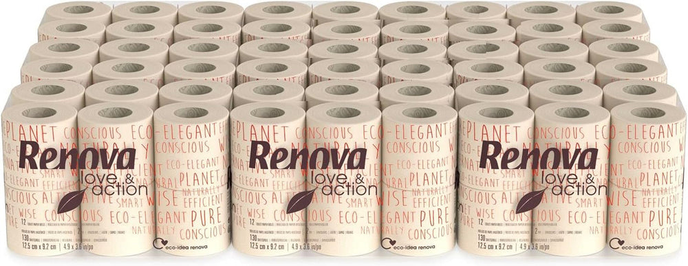 Hârtie igienică Renova Love & Action, Beiger Pachet 9 X 12 Rollos-: 108