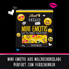 HEJ Mini chokolade humørikoner | 164 g | Ca. 27 seje humørikoner i forskellige designs, lavet af den fineste mælkechokolade | Chokoladegave til børn | Til dekoration (pakke med 2)