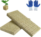 100 Rockwool Formeringsterninger 25x25x25mm Med Handsker Rockwool Isolering Nem propformering Terninger Hydroponics Rockwool Cubes Stiklinger Jordfri formering