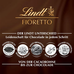 Lindt Chokolade | FIORETTO Zabaione gavesæt | 138g | 6 mælkechokoladepraliner med Zabaione-trøffelfyld og sprød topping, indeholdende alkohol | Chokolade gave