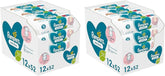 Pampers Sensitive babyservietter, 624 servietter (12 x 52), uparfumerede, til skånsom, skånsom rengøring (pakke med 2)