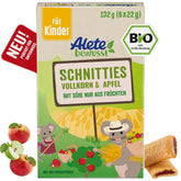 Alete Bio Schnitties fuldkorn og æbler 6 X 22 gram Mor og Barn Naty Shop 132 gram