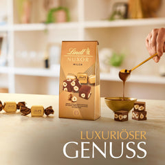 Lindt Chokolade | NUXOR mælkechokoladepose | 103g | Cremet Gianduja mælkechokoladetern med ristede hasselnødder | Chokolade gave
