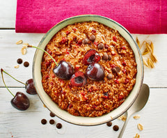 Veganes Porridge Oat Cherry Choc, Oatmal Mit Zartbitter-Schokolade & Kirschen, Einfache Zubereitung, Im Praktischen Portionsbeutel, 1 X 60 G (Packung Mit 3) Cereale Naty Shop