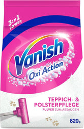 Vanish Oxi Action Rensepulver til tæpper og polstring - 1 X 820 G - Renser store områder af tæpper og polstring mod snavs, lugt og støv Rufe Naty Shop Vaskemidler 820 gram