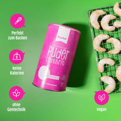 Xucker pulveriseret sukker Erythritol - Kaloriefri sukkererstatning, 600 gram Sweeteners Naty Shop