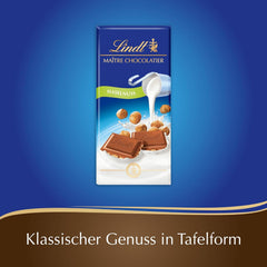 Lindt Chokolade | Mælkechokolade hasselnøddebar | 100 g | Blød, smeltet mælkechokolade med sprøde stykker hasselnød | Chokoladebar