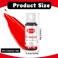 Colorant alimentar roșu, 26g, colorant alimentar concentrat, colorant alimentar pe bază de ulei, colorant alimentar concentrat fără zahăr, colorant alimentar lichid pentru copt - pentru unt de cacao, cremă de unt