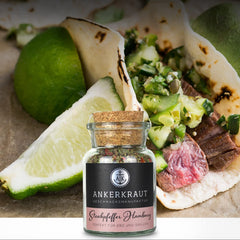 Ankerkraut Steakpfeffer Hamburg, Pfefferkörner Hausmischung, grober Steakhouse-Pfeffer, frische Note, Universal Allrounder, Lecker Kochen mit Qualität, 80 g i Korkenglas