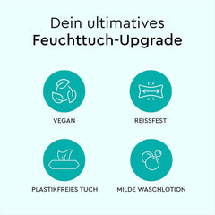 LILLYDOO vådservietter 50 count 100 % plastikfri ekstra stor klud uparfumeret