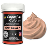 Pastă de colorant alimentar Sugarflair Pastel Pink Honey - Foarte concentrată pentru utilizare cu cremă de unt, pastă de zahăr, glazură regală sau amestecuri pentru prăjituri, colorant alimentar vibrant - 25 g