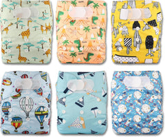 Littles og Bloomz genanvendelig ble FLV2-0602, standard krog og løkke lukning, 6 bleer