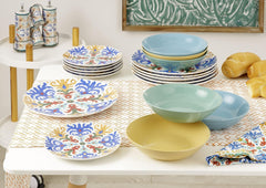 Set de farfurii, 18 piese din porțelan și ceramica, pentru 6 persoane Seturi vesela masa Naty Shop